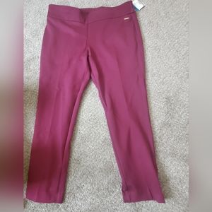 Burgundy Anne Klein Dress Pant